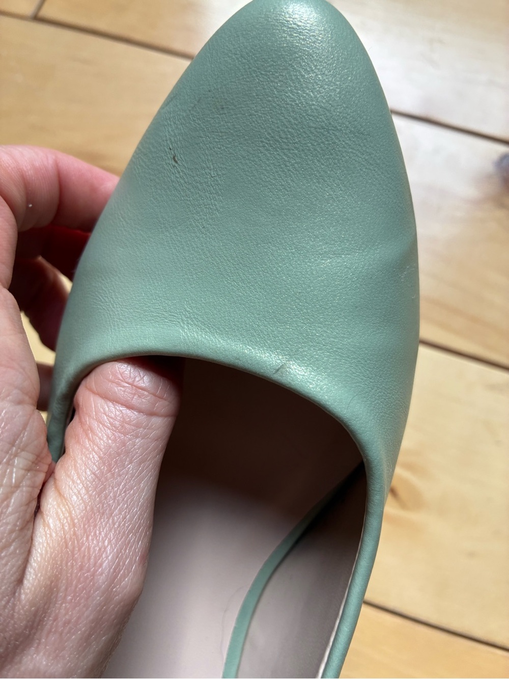 Sage Green Slingback heels - Picture 7 of 9